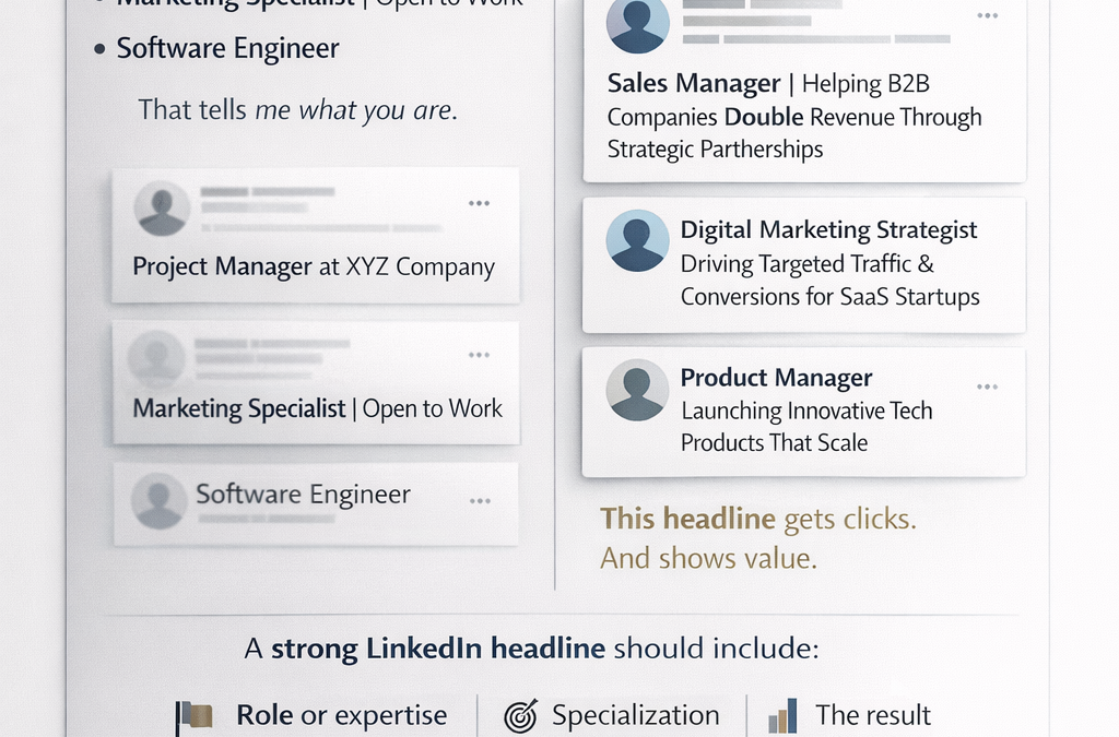 Your LinkedIn headline is not your job title.