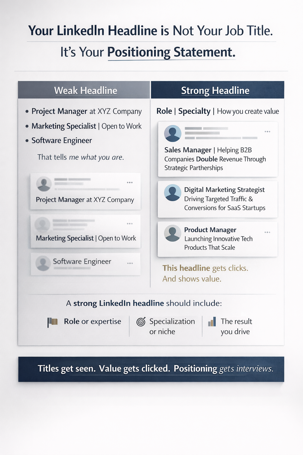 Your LinkedIn headline is not your job title.
