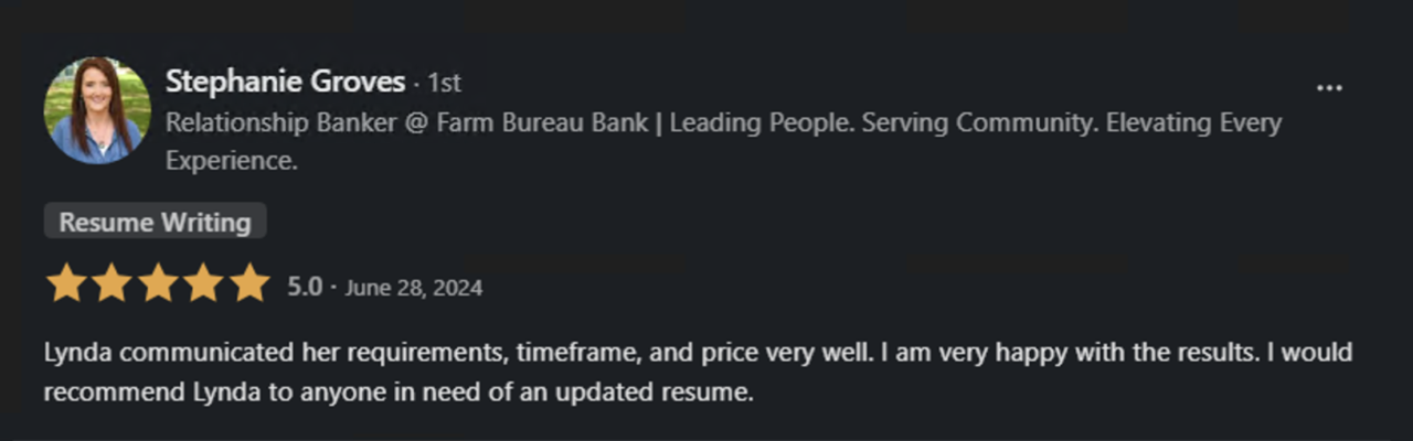 LinkedIn review of Lhurd Resume